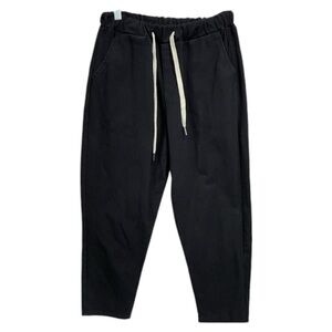 Pinkyotto Black Canvas Cotton Y2K Cropped Tapered Pants Size‎ XS